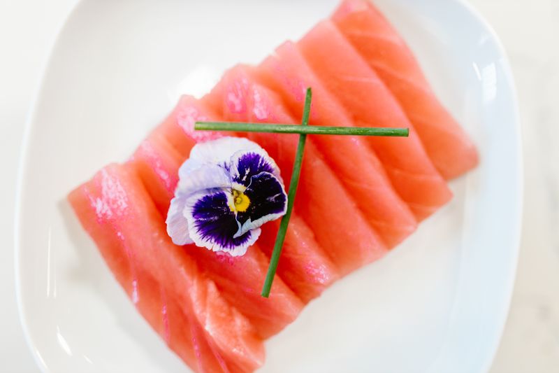 Tonijn sashimi plakjes van sushipoint