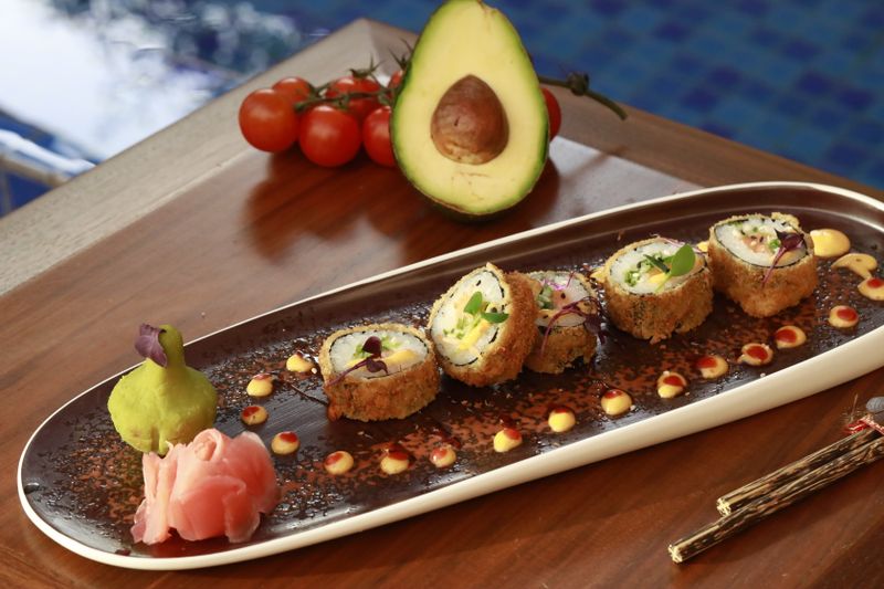 Vegetarische avocado rolls